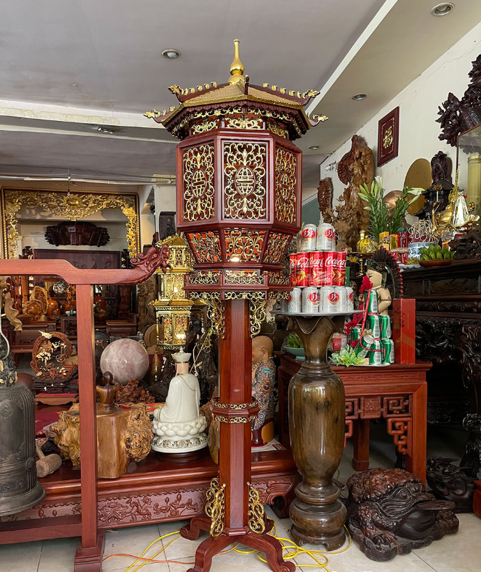 Báo giá cả lô đèn thờ gỗ hương ta siêu đep